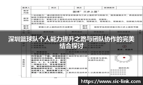 深圳篮球队个人能力提升之路与团队协作的完美结合探讨
